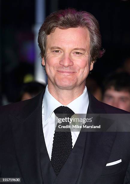 Colin Firth attends the World Premiere of Gambit at Empire Leicester Square on November 7, 2012 in London, England.