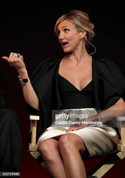 Actress Cameron Diaz attends the Meet The Filmmakers event for Gambit at Apple Store, Regent Street on November 7, 2012 in London, England.