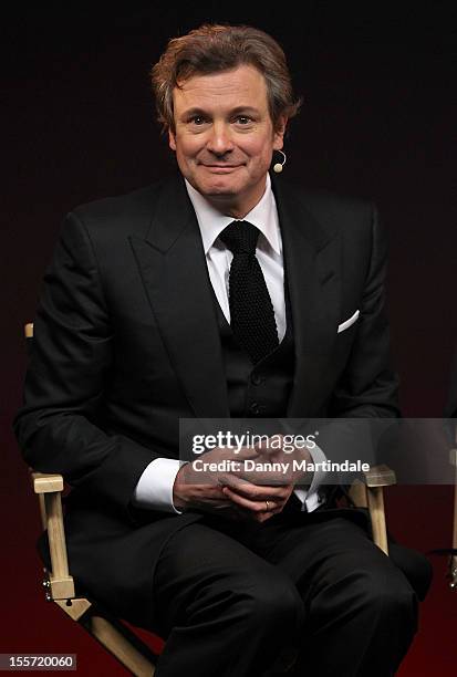 Actor Colin Firth attends the Meet The Filmmakers event for Gambit at Apple Store, Regent Street on November 7, 2012 in London, England.