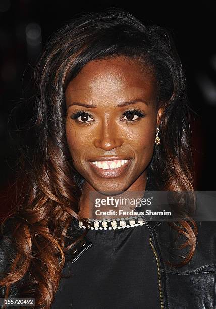 Lorraine Pascale attends the UK Premiere of Gambit at Empire Leicester Square on November 7, 2012 in London, England.