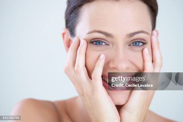 beauty portrait of a woman laughing - 美しさ ストックフォトと画像