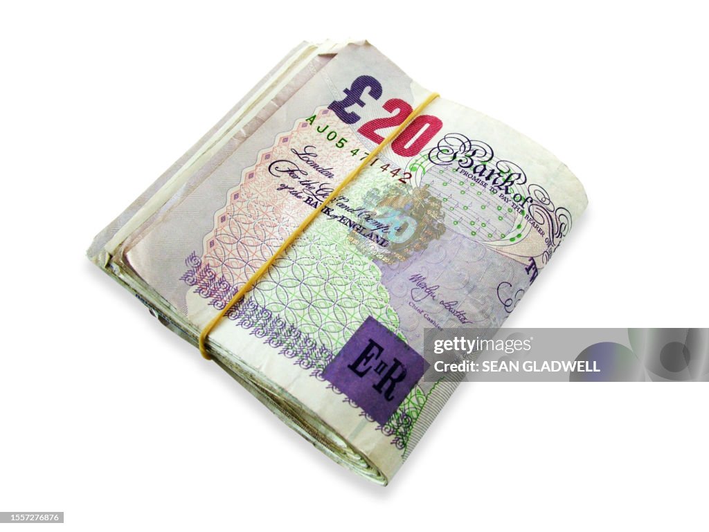 Twenty pound note bundle