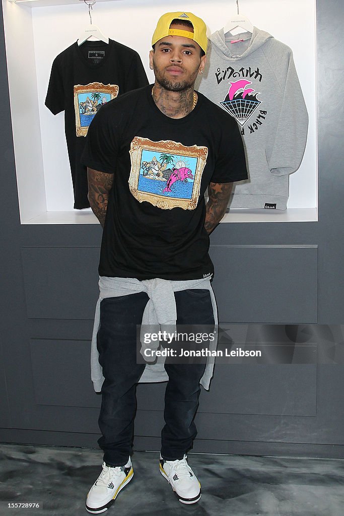 Chris Brown Hosts Special In-Store Meet and Greet Celebration At Pink+Dolphin's Fairfax Location