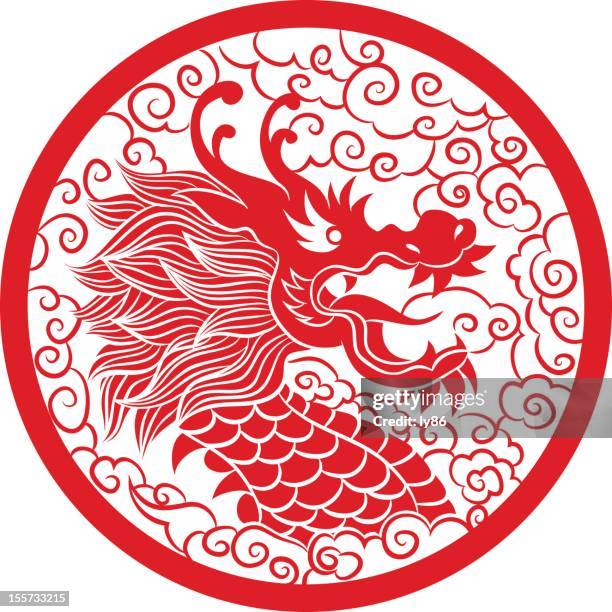 chinese dragon - chinese dragon stock illustrations