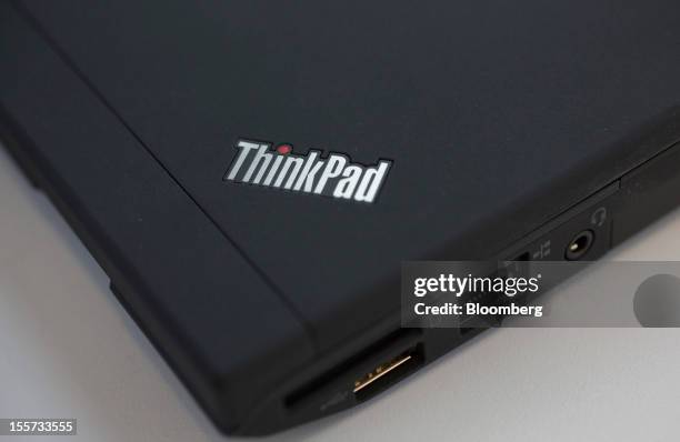 Lenovo Group Ltd. Thinkpad laptop computer is displayed for a photograph in Hong Kong, China, on Wednesday, Nov. 7, 2012. Lenovo announces second...