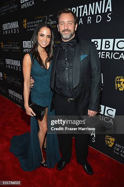 Honoree Trey Parker and Boogie Tillmon arrive at the 2012 BAFTA Los Angeles Britannia Awards Presented By BBC AMERICA at The Beverly Hilton Hotel on...