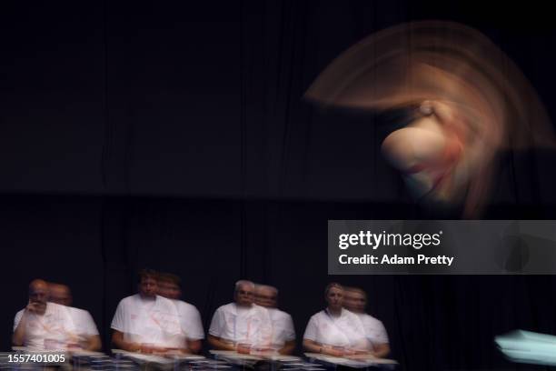 Julia Vincent of Team South Africa competes in the Women's 3m Springboard Semifinal on day seven of the Fukuoka 2023 World Aquatics Championships at...