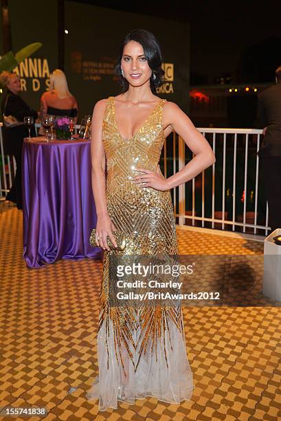 Actress Olivia Munn attends a reception at the 2012 BAFTA Los Angeles Britannia Awards Presented By BBC AMERICA at The Beverly Hilton Hotel on...