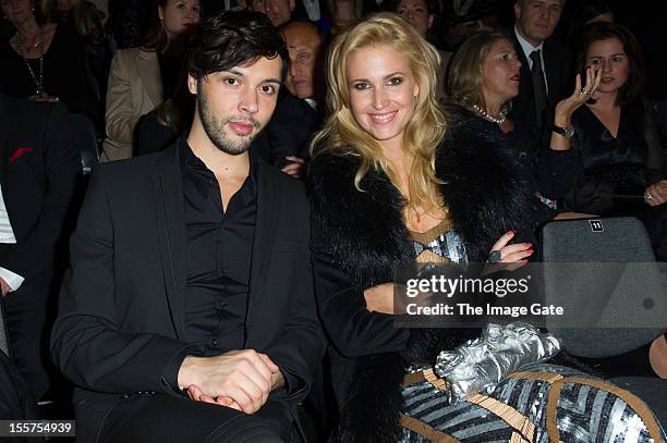 Claudia Laesser and guest attend the first day of the Mercedes-Benz Fashion Days at Schiffbau on November 7, 2012 in Zurich, Switzerland.