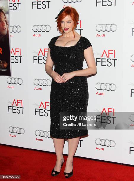 Christina Hendricks attends the 2012 AFI FEST "Ginger & Rosa" Special Screening at Grauman's Chinese Theatre on November 7, 2012 in Hollywood,...