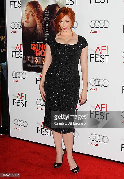 Christina Hendricks attends the 2012 AFI FEST "Ginger & Rosa" Special Screening at Grauman's Chinese Theatre on November 7, 2012 in Hollywood,...