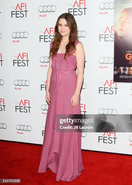 Alice Englert attends the 2012 AFI FEST "Ginger & Rosa" Special Screening at Grauman's Chinese Theatre on November 7, 2012 in Hollywood, California.