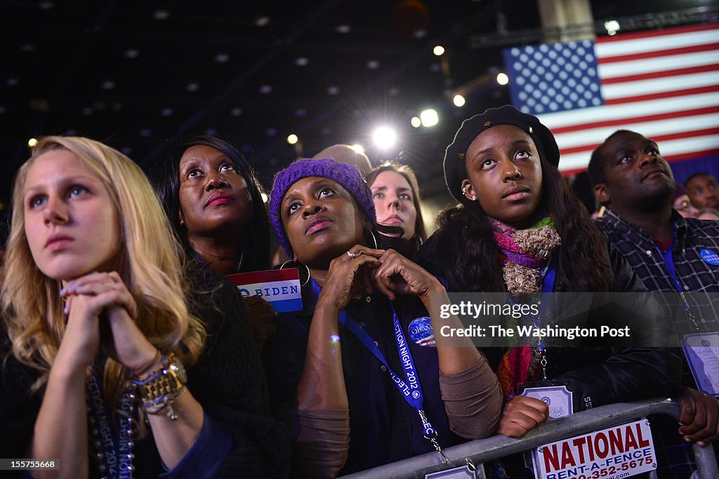 President Barack  Obama's Election-Night rally at the McCormick Place convention center in Chicago, Il