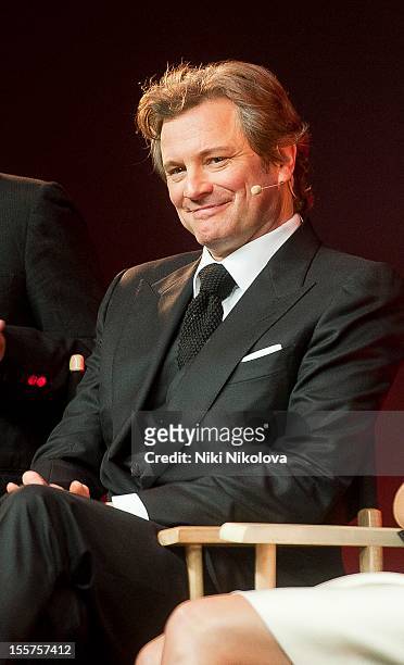 Colin Firth attend Meet The Film Makers: Gambit at the Apple Store, Regent Street on November 7, 2012 in London, England.