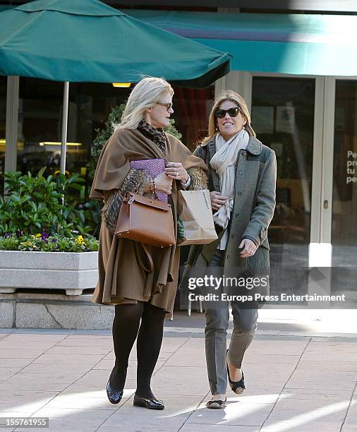 Cristina Valls Taberner, her mother Christina Muls and a friend are seen on November 7, 2012 in Madrid, Spain.