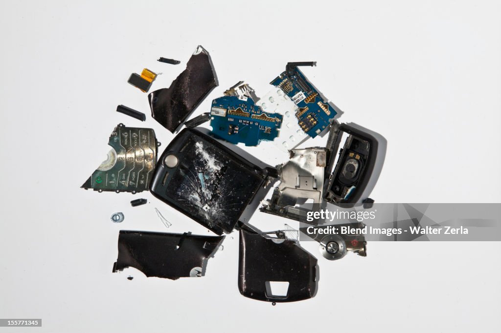 Broken cell phone