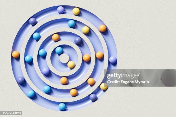 3d image of rolling spheres along a path. - cooperation abstract stock pictures, royalty-free photos & images