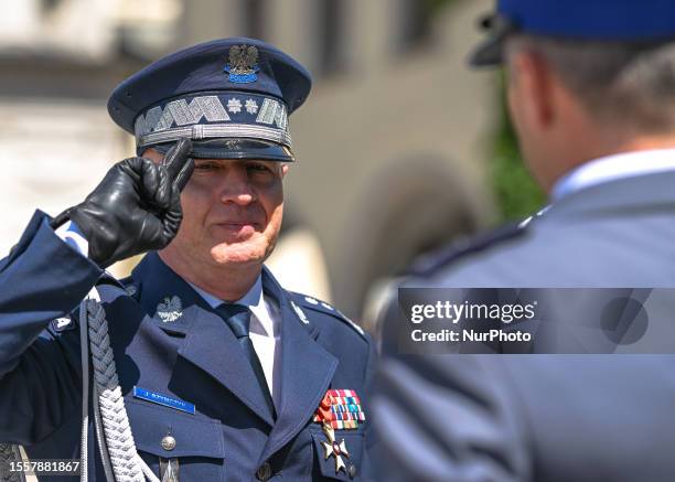 Police Commander in Chief, Inspector General of Polish Police, Jaroslaw Szymczyk , during the celebration of the Police Day in Lesser Poland Province...