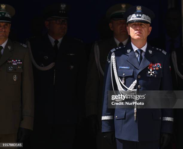 Police Commander in Chief, Inspector General of Polish Police, Jaroslaw Szymczyk, during the celebration of the Police Day in Lesser Poland Province...
