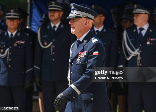 Police Commander in Chief, Inspector General of Polish Police, Jaroslaw Szymczyk , during the celebration of the Police Day in Lesser Poland Province...
