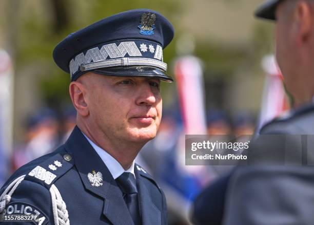 Police Commander in Chief, Inspector General of Polish Police, Jaroslaw Szymczyk, during the celebration of the Police Day in Lesser Poland Province...