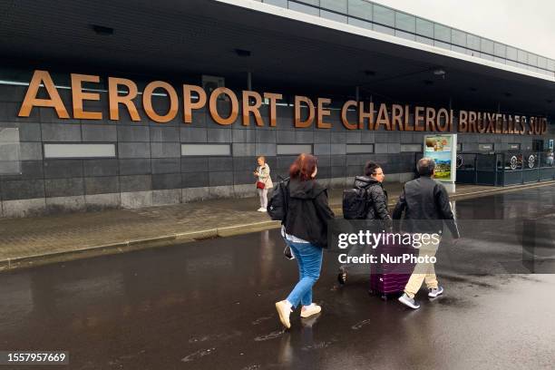 View of the airport in Charleroi, Belgium on July 27, 2023.