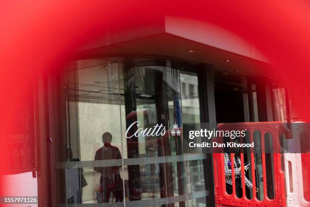 General view of Coutts bank on The Strand on July 20, 2023 in London, England. Elite bank Coutts has recently terminated the account of former Brexit...