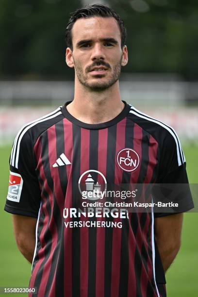 Ivan Marquez of 1. FC Nürnberg poses during the team presentation at Max-Morlock-Platz on July 12, 2023 in Nuremberg, Germany.