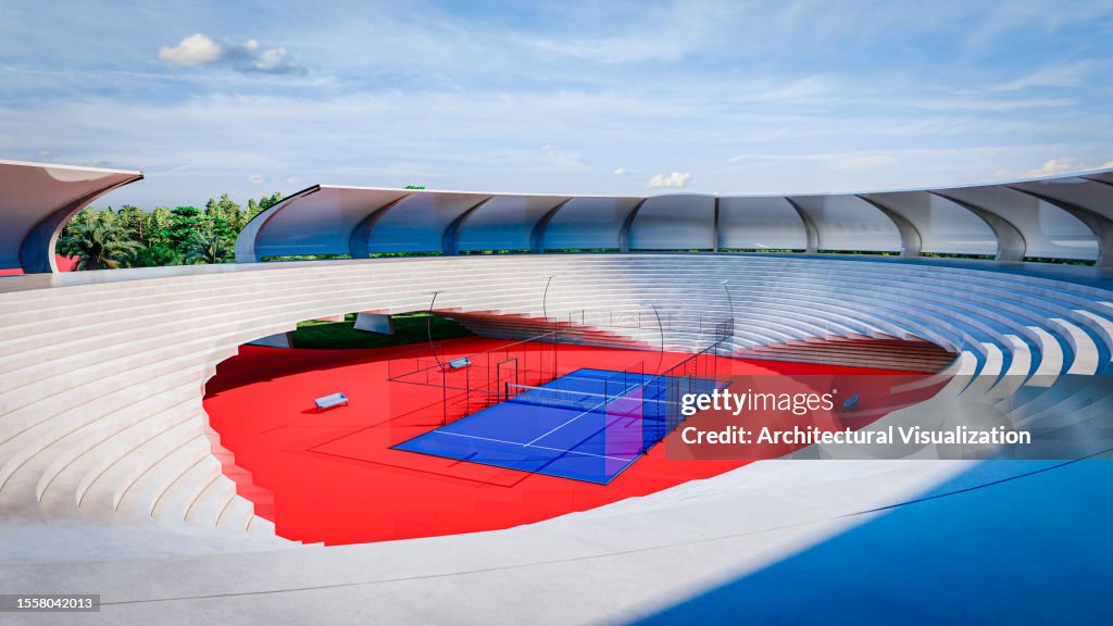 Padel Racket Stadium Padel Stadium Interior Design In 3d High-Res Stock Photo - Getty Images