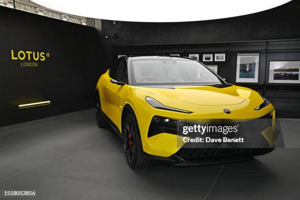 General view of the atmosphere at the launch of Lotus London, the first flagship in Europe for Lotus cars, on July 27, 2023 in London, England.