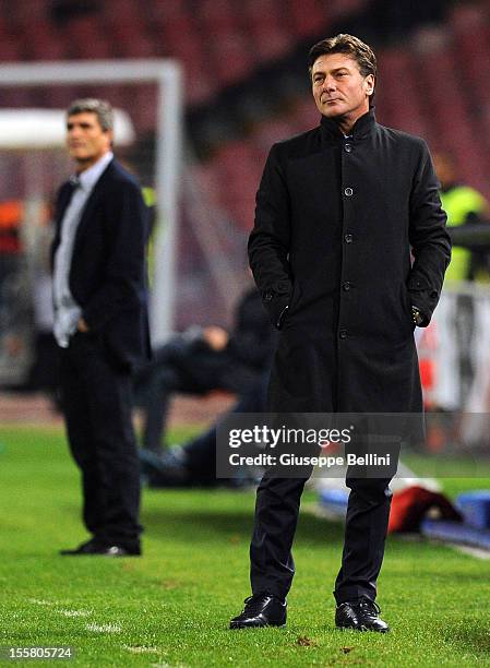 Walter Mazzarri head coach of Napoli during the UEFA Europa League Group F match between SSC Napoli and FC Dnipro Dnipropetrovsk at Stadio San Paolo...