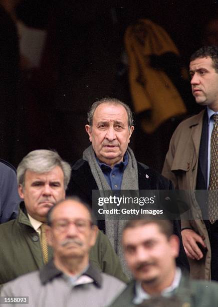 Atletico Madrid President Jesus Gil during the Primera Liga match against Malaga at the Vicente Calderon Stadium in Madrid, Spain. Picture by Nuno...