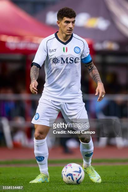 Giovanni Di Lorenzo of SSC Napoli in action during the pre-season friendly football match between SSC Napoli and SPAL. The match ended 1-1 tie.