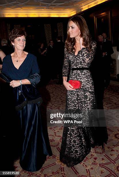 Catherine, Duchess of Cambridge attends a Reception and Dinner in aid of the University of St. Andrews 600th Anniversary Appeal at Middle Temple Hall...