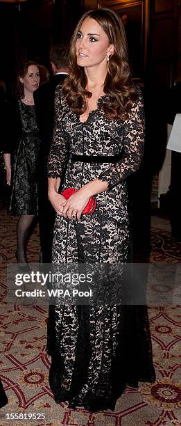 Catherine, Duchess of Cambridge attends a Reception and Dinner in aid of the University of St. Andrews 600th Anniversary Appeal at Middle Temple Hall...