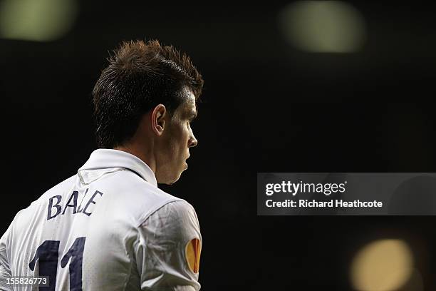 Gareth Bale of Tottenham Hotspur looks on during the UEFA Europa League group J match between Tottenham Hotspur FC and NK Maribor at White Hart Lane...