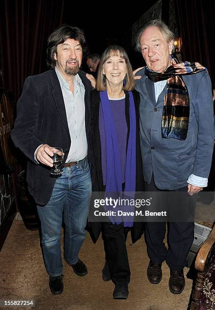 Sir Trevor Nunn, Dame Eileen Atkins and Sir Michael Gambon attend a post-performance drinks for 'All That Fall' at Salvador and Amanda on November 8,...