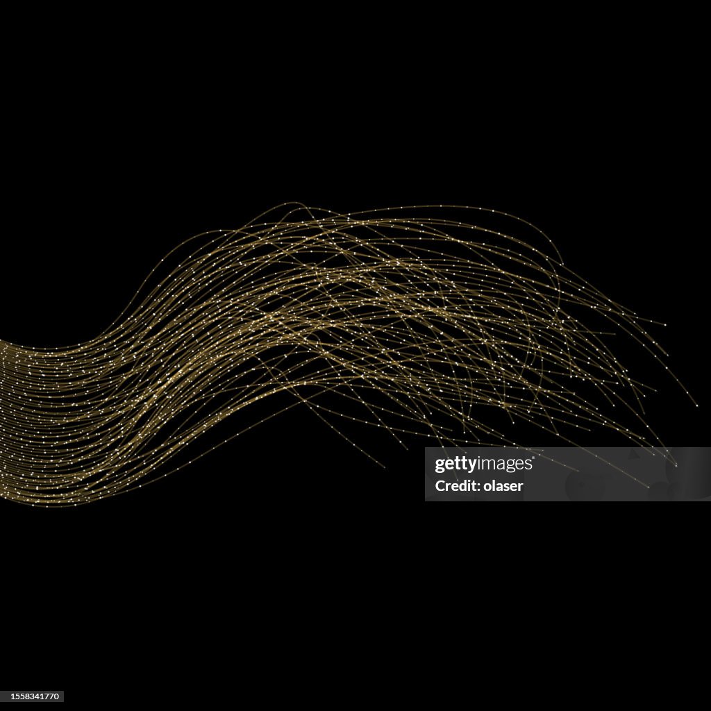 Optical Vector Signal Golden Sshaped Optical Fibers With Signal High-Res Vector Graphic ...