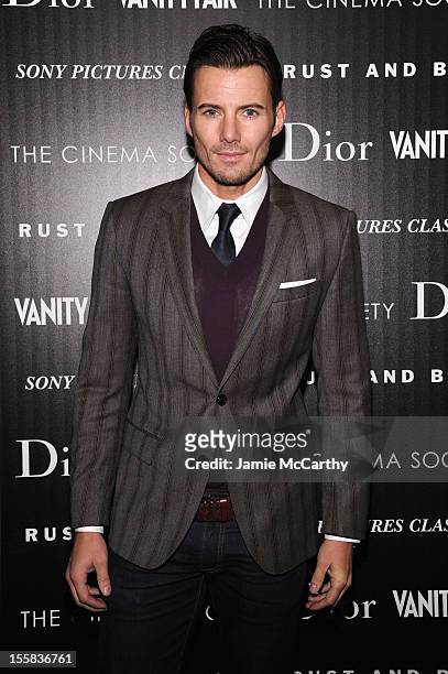 Alex Lundqvist attends The Cinema Society with Dior & Vanity Fair screening of "Rust and Bone" at Landmark's Sunshine Cinema on November 8, 2012 in...