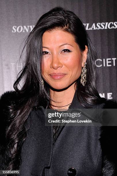 Monika Chiang attends The Cinema Society with Dior & Vanity Fair screening of "Rust and Bone" at Landmark's Sunshine Cinema on November 8, 2012 in...