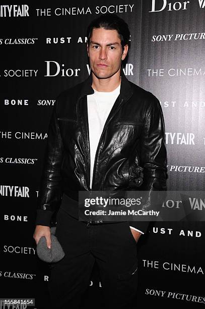 Tyson Ballou attends The Cinema Society with Dior & Vanity Fair screening of "Rust And Bone" at Landmark Sunshine Cinema on November 8, 2012 in New...