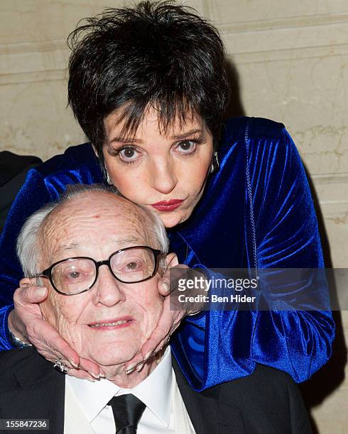 James M. Nederlander and actress Liza Minnelli attend the 2012 Living Landmarks Celebration at The Plaza on November 8, 2012 in New York City.