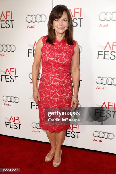 Actress Sally Field arrives at the "Lincoln" closing night gala premiere during AFI Fest 2012 at Grauman's Chinese Theatre on November 8, 2012 in...