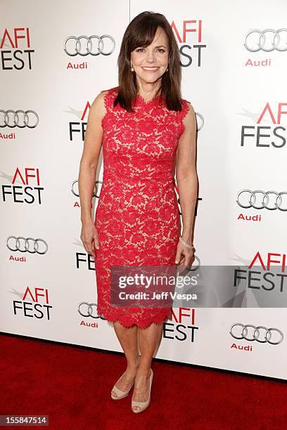 Actress Sally Field arrives at the "Lincoln" closing night gala premiere during AFI Fest 2012 at Grauman's Chinese Theatre on November 8, 2012 in...