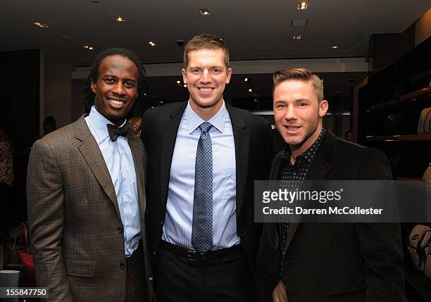 Gucci Hosts Private Cocktail Party With Brandon Lloyd, Zoltan Mesko, and Julian Edelman benefitting Boston Children's Hospital on November 8, 2012 in...