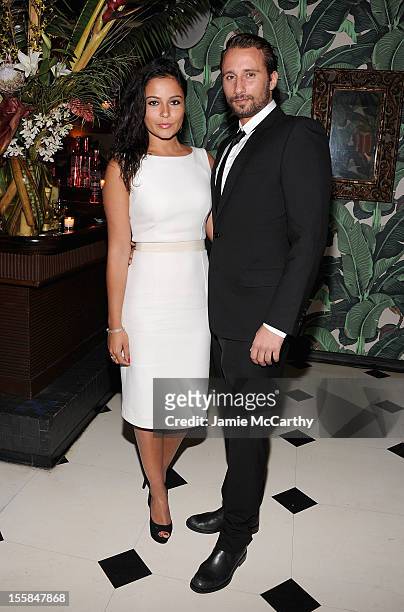 Alexandra Schouteden and Matthias Schoenaerts attend the after party for The Cinema Society with Dior & Vanity Fair screening of "Rust and Bone" at...