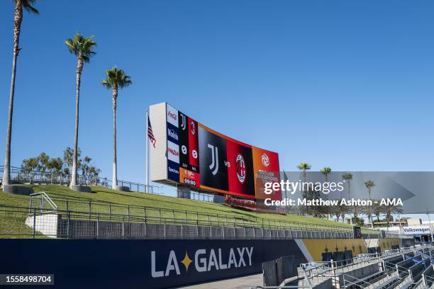 General view of the Dignity Health Sports Park the home stadium of LA Galaxy during the Pre-Season Friendly match between Juventus and AC Milan at...