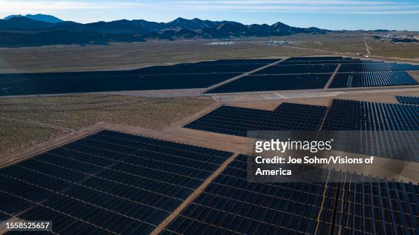 Large solar installation at Arrolime Nevada, North of Las Vegas off Interstate 15 near Garnet Nevada.