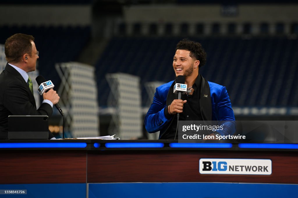 Blake Confer Michigan Wolverines Sr. Running Back Blake Corum during the Big Ten ...