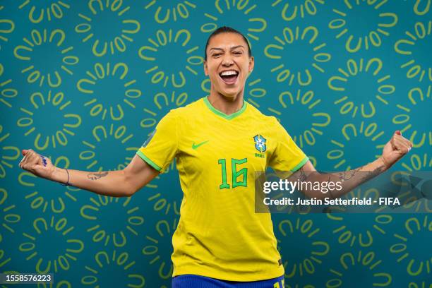 Bia Zaneratto of Brazil poses for a portrait during the official FIFA Women's World Cup Australia & New Zealand 2023 portrait session on July 19,...